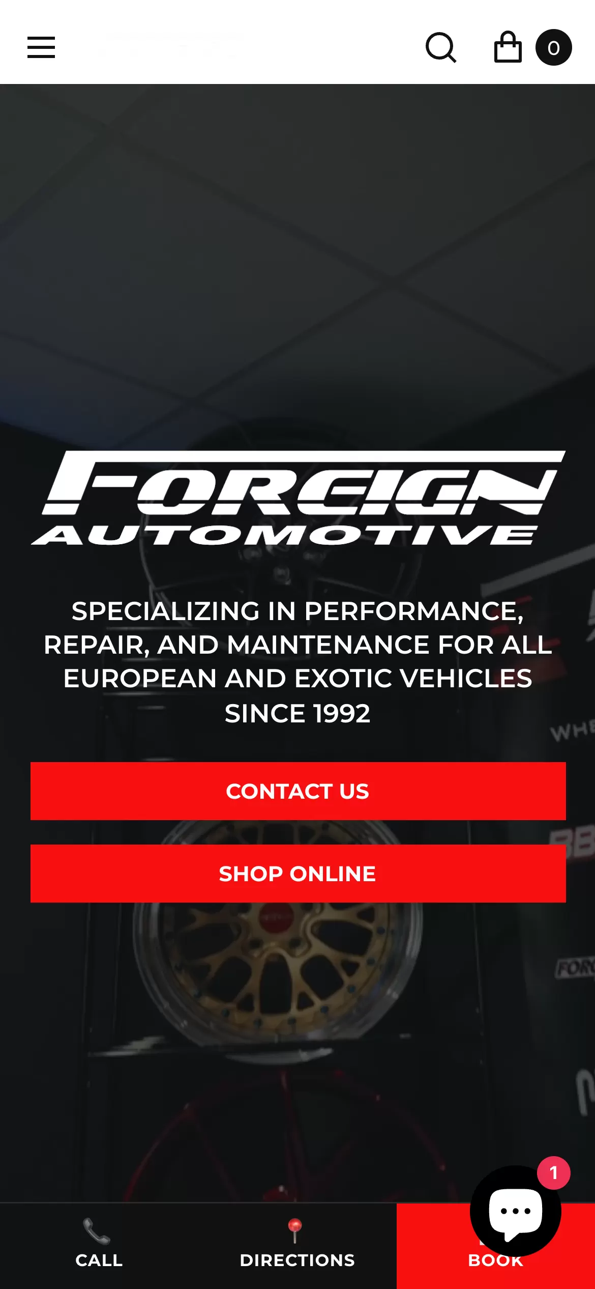 Foreign Automotive — mobile homepage, built by Optimum Reach